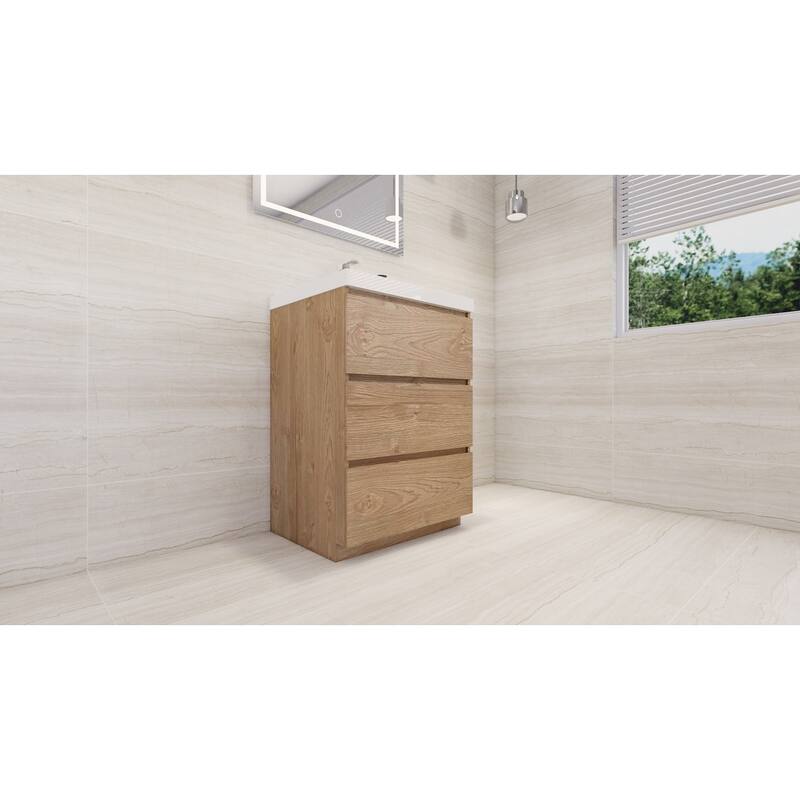 Aron 24'' Freestanding Vanity with Reinforced Acrylic Sink