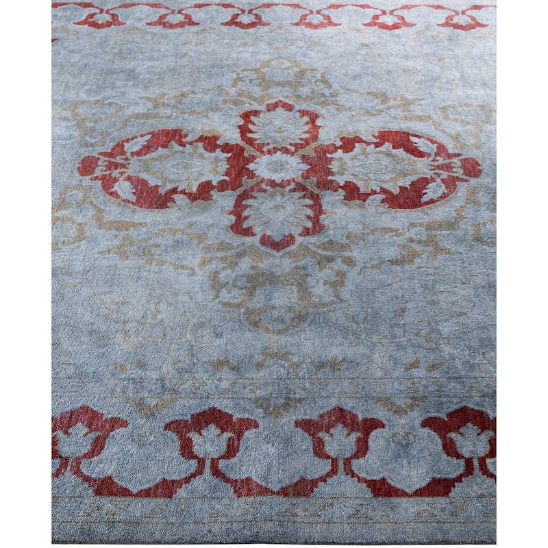 Overdyed One-of-a-Kind Hand-Knotted Area Rug - Gray - 6' 1" x 9' 1"