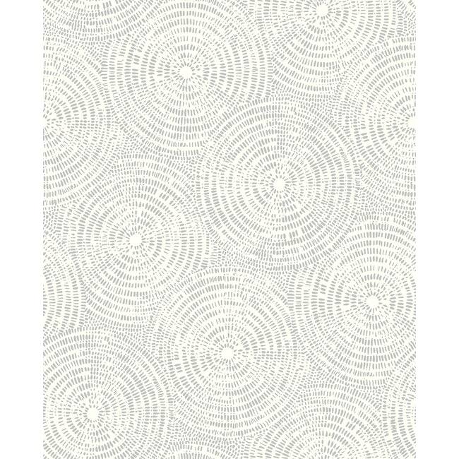 Brewster Vatten Platinum Geometric Wallpaper - 20.5in x 396in x 0.025in
