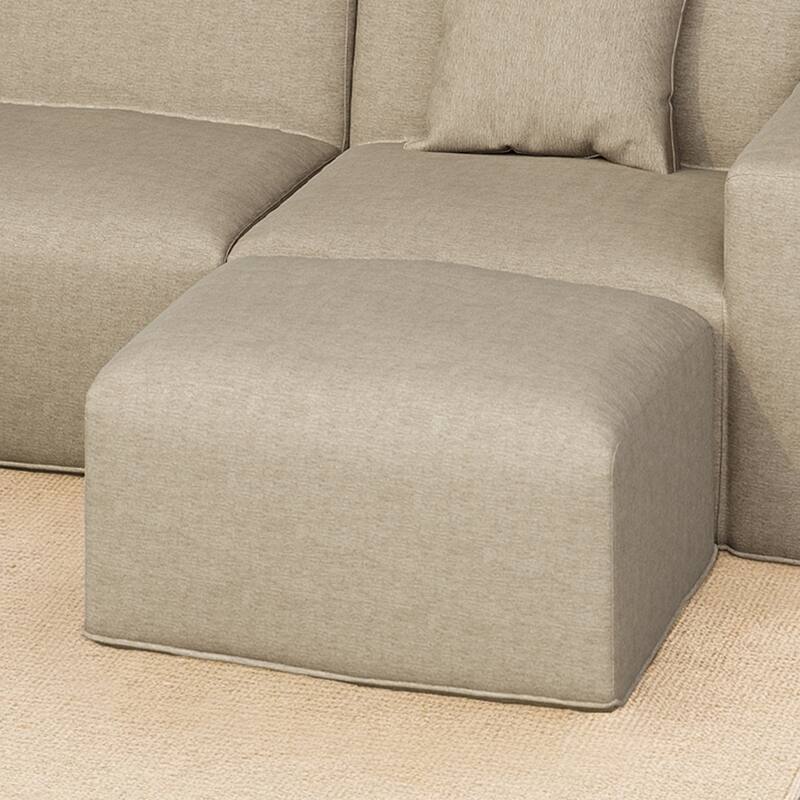 Outdoor No Assembly Patio Conversation Sets with Coffee Table, Ottoman