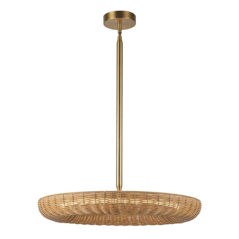 Alora Lighting CH602024-UNV Maris 24" Wide LED Pendant with Rattan