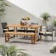 Option sandblast natural stained + brown + cream cushion
