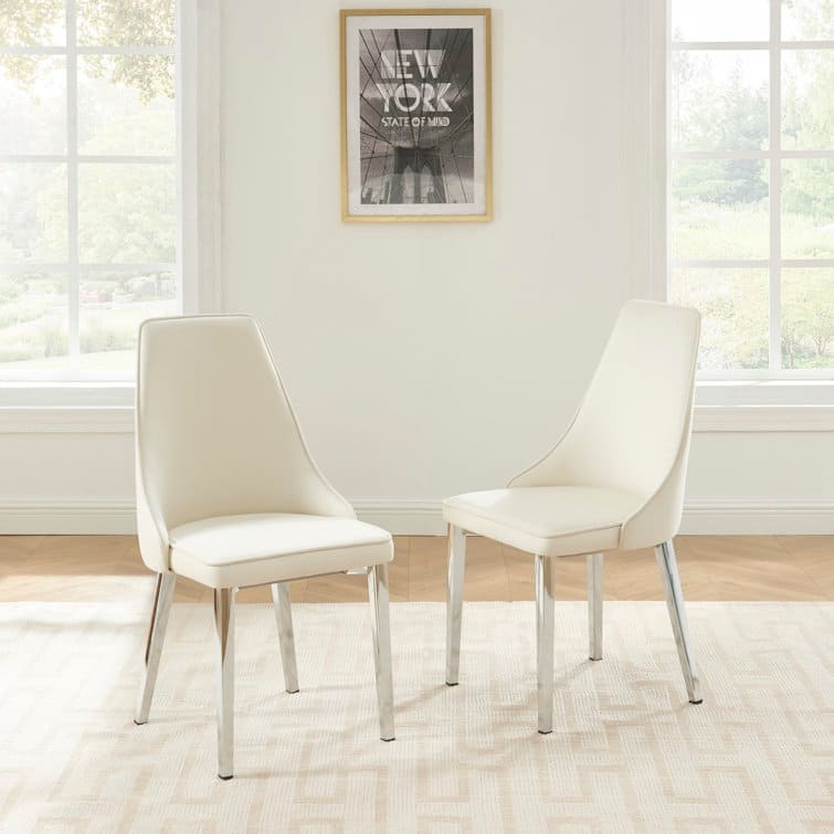 Pholstered Metal Side Chair (Set of 2)