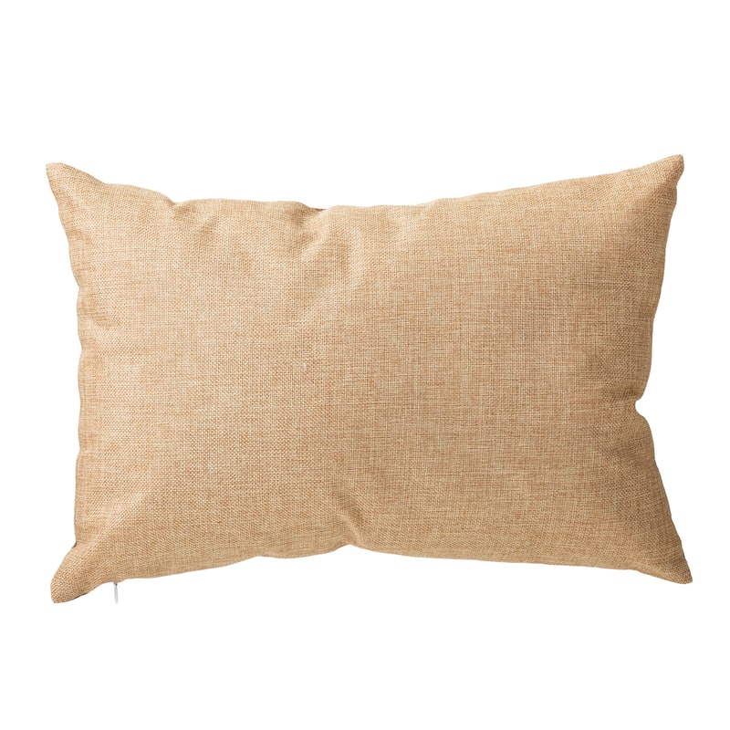 Glitzhome 18"L Faux Burlap Fall Thanksgiving Pumpkin Pillow Indoor Decor