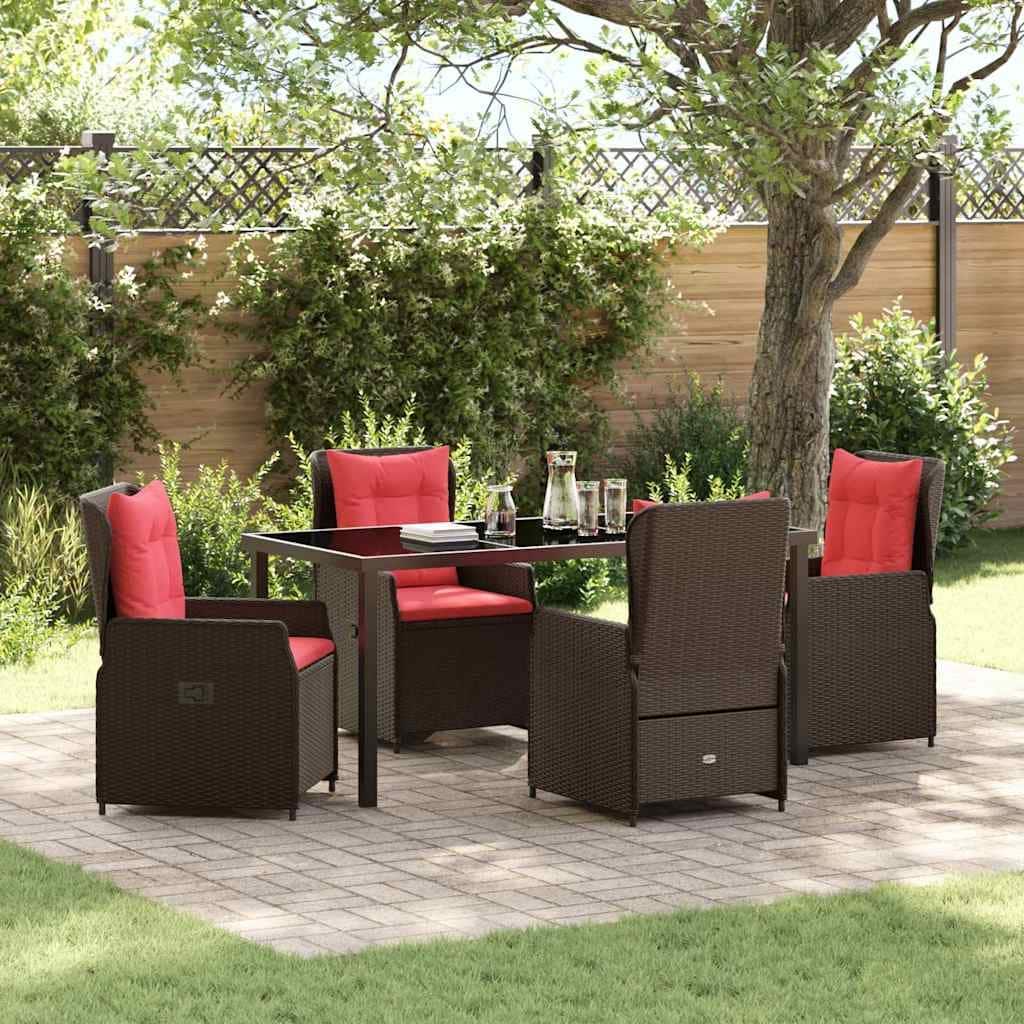 vidaXL Garden Dining Set Poly rattan