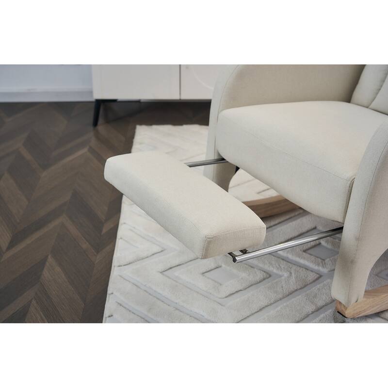 Accent Armchair Chair Rocking Chair With Adjustable Footrest