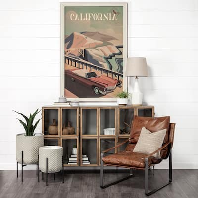 Hornet I Brown Genuine Leather w/Black Iron Frame Accent Chair - 27"W x 35"D x 36"H