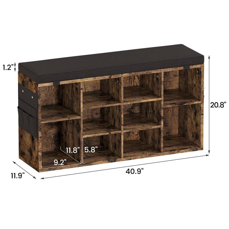 Shoe Storage Bench with Cushion