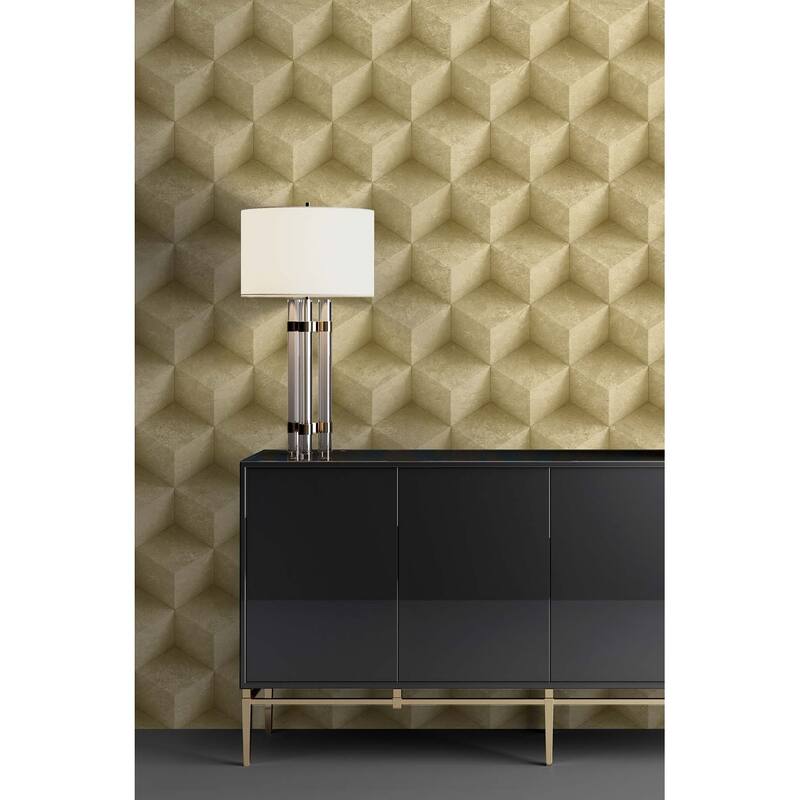 Seabrook Designs Faux Concrete Diamonds Unpasted Wallpaper