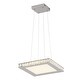 preview thumbnail 1 of 3, Dimmable LED Pendant Lighting with Stainless Steel Frame and Clear Crystal Accents