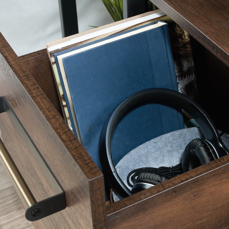 Wood Side Table Nightstand with Drawer, Brown