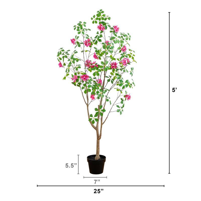 5-ft Artificial Dogwood Tree with Real Touch Leaves