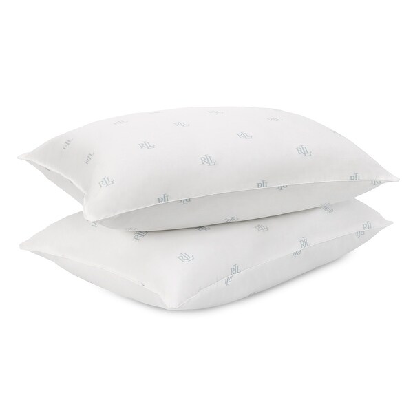 Lauren Ralph Lauren Logo Bed Pillows 2 Pack - White - Bed Bath