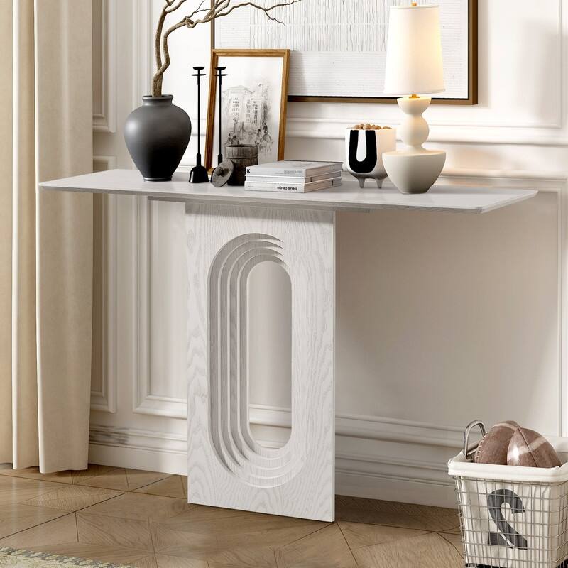 Modern 47" Narrow Console Table for Living Room Entryway Use