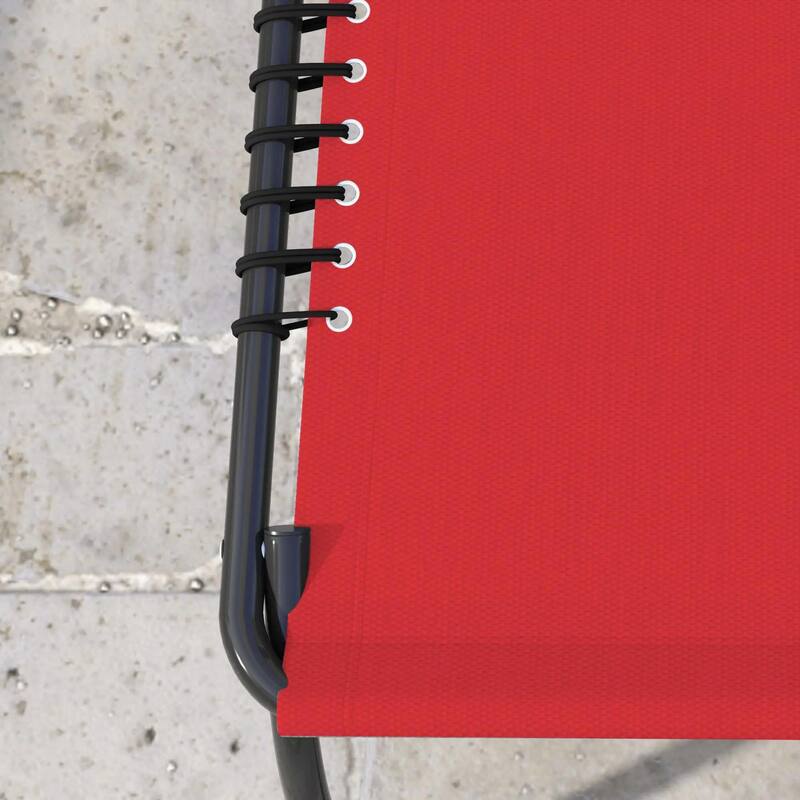 Foldable Chaise Lounge,4-Pos Recline,Trifold Portable,Breathable Mesh