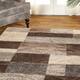 Miranda Haus Geometric Modern Patchwork Polypropylene Indoor Area Rug