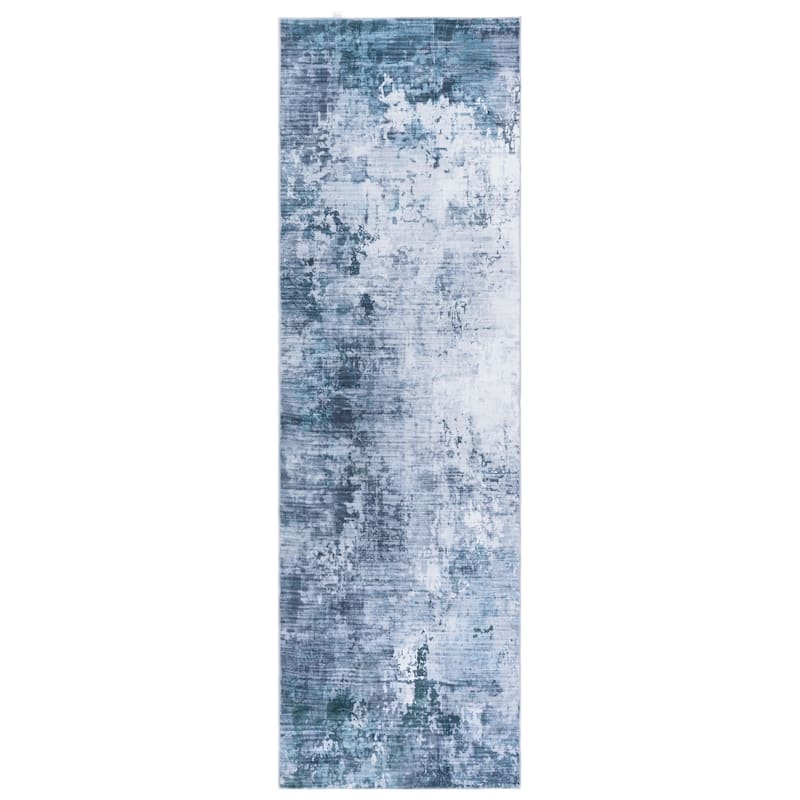 SAFAVIEH Santa Monica Marisel Machine Washable & Slip Resistant Rug - Green/Grey - 2'6" x 8' Runner