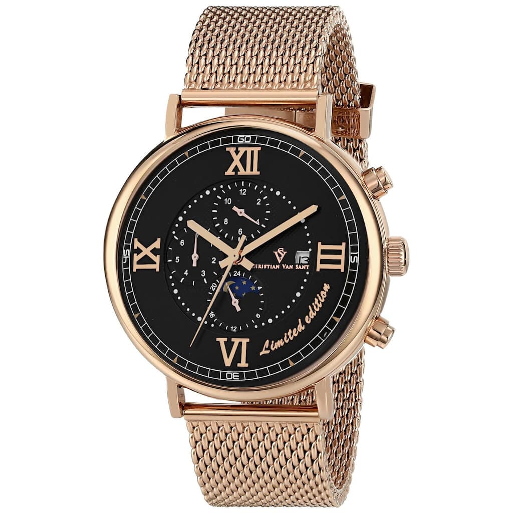 Christian Van Sant Men's Somptueuse LTD Black Dial Watch - CV1154 - 6 (36)