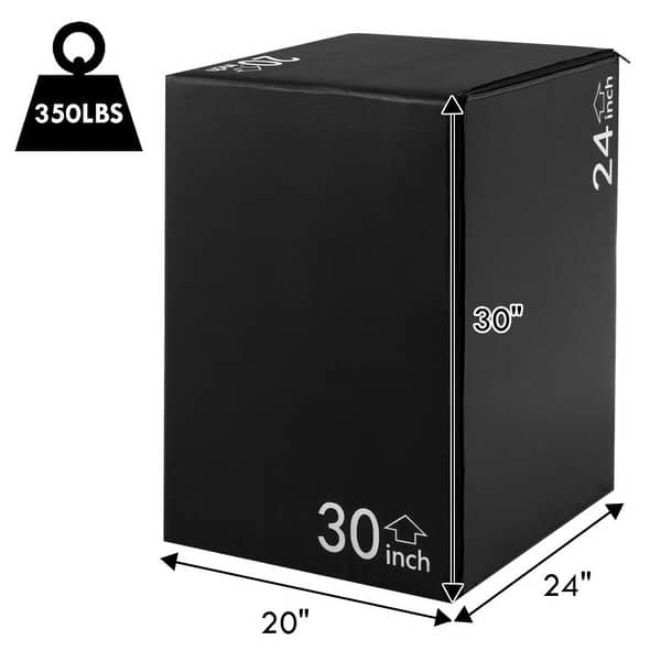 Gymax Fitness 3 in 1 Foam Jumping Box Plyometric Box for Jump Training ...