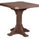 preview thumbnail 25 of 43, Poly Lumber Square Table Bar Height - Chestnut Brown