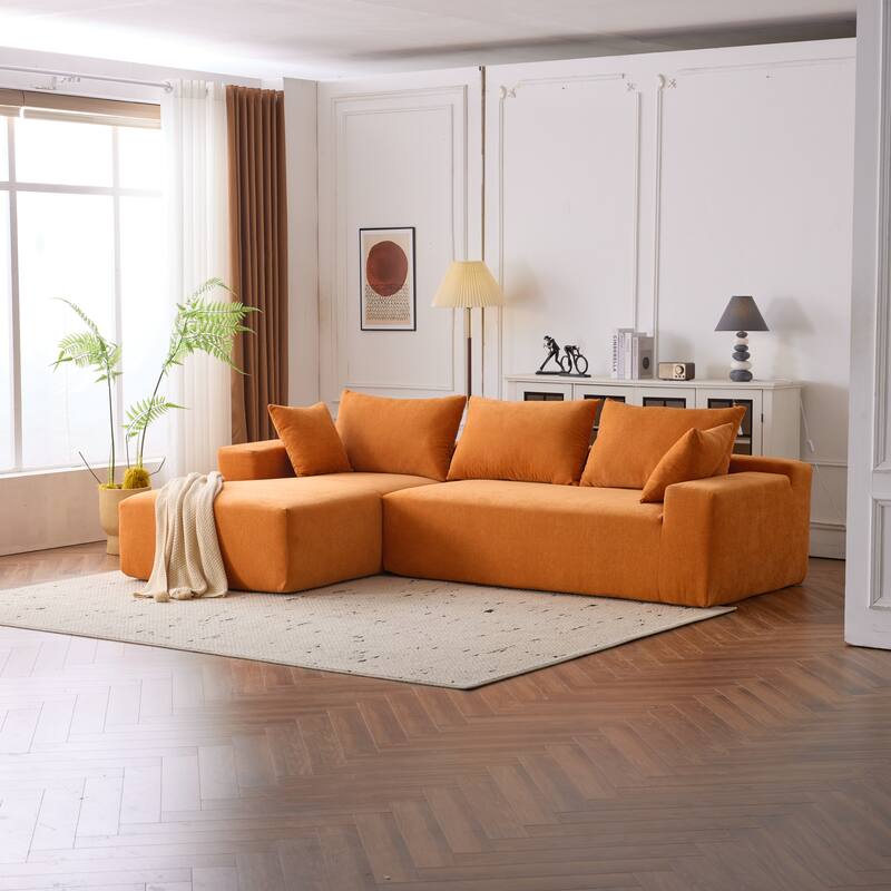 107.9" Chenille Extra-Deep Modular Sectional Sofa
