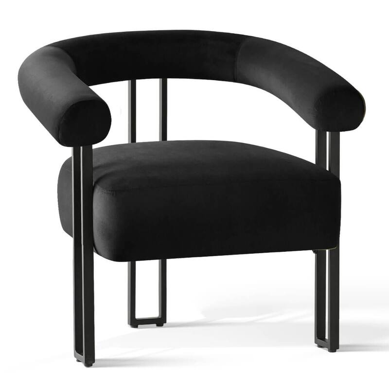 30" Wide Upholstered Velvet Accent Chair