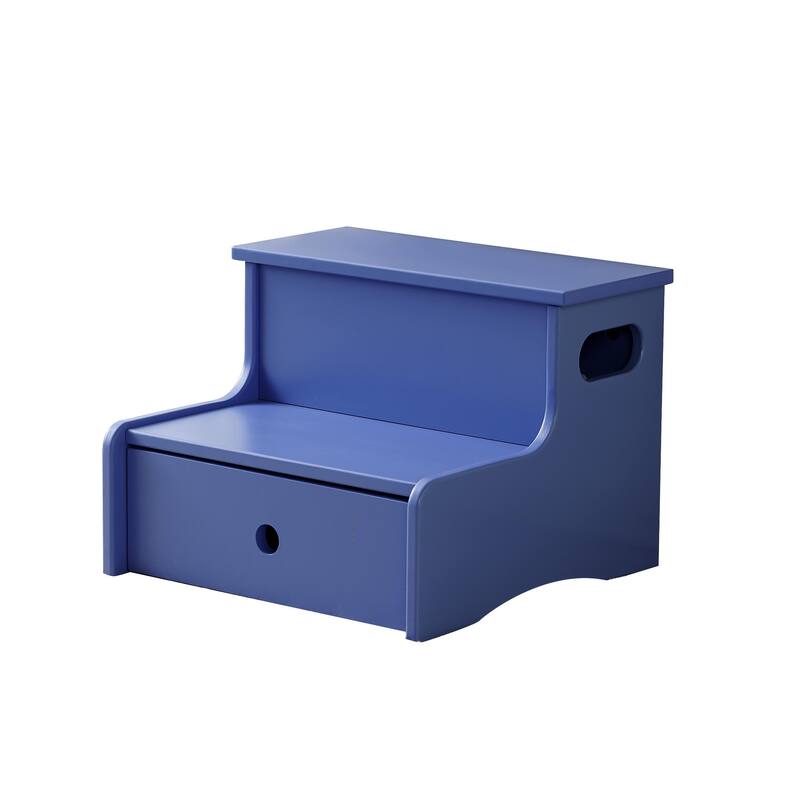 Lylia Collection MDF Wood 2-Step Kids Stool with Storage
