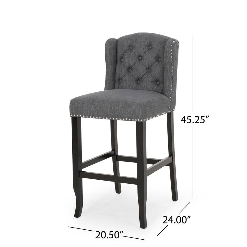 Foxwood Wingback Retro Bar Stools (Set of 2) by Christopher Knight Home