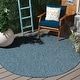 preview thumbnail 145 of 177, SAFAVIEH Courtyard Jonell Indoor/ Outdoor Patio Backyard Rug 10' Round - Beige/Black