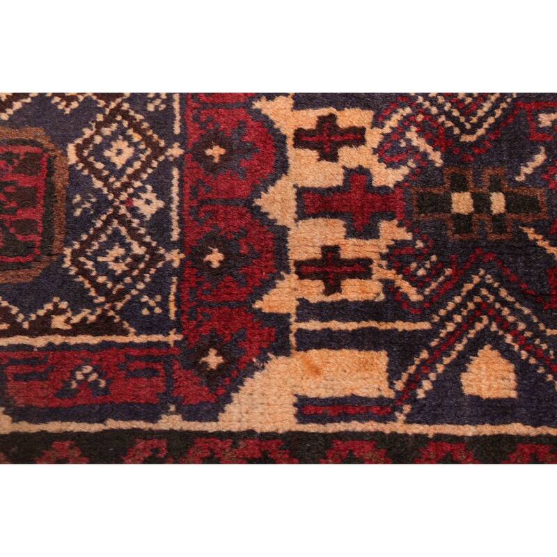 ECARPETGALLERY Hand-knotted Teimani Beige, Red Wool Rug - 3'2 x 5'11