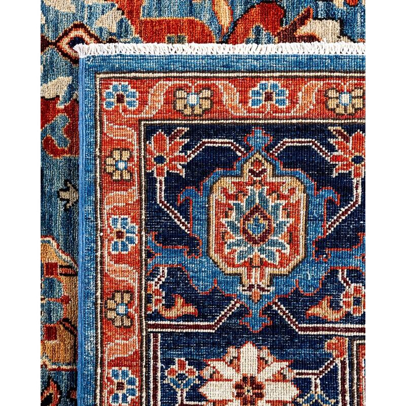 Serapi One-of-a-Kind Hand-Knotted Area Rug - Light Blue, 8' 1" x 10' 1" - 8' 1" x 10' 1"