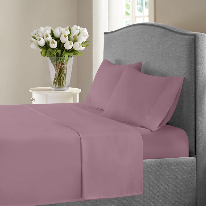 1000 Thread Count Cotton-rich Deep Pocket Sheet Set - Purple - Full