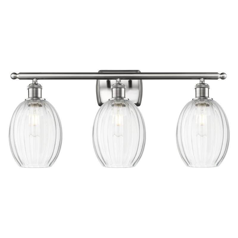 Innovations Lighting 516-3W-12-27 Preston Vanity Preston 3 Light 27" - Brushed Satin Nickel / Clear
