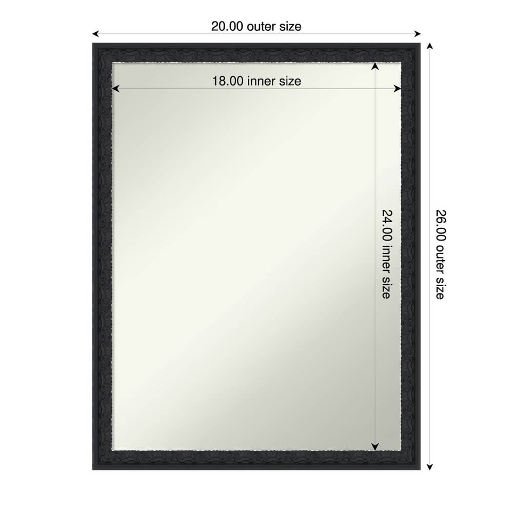 Bethany Non-Beveled Wood Framed Bathroom Vanity Wall Mirror