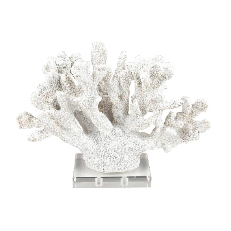 Elk Home Coral White Composite 11.75 Inch Wide Sculpture