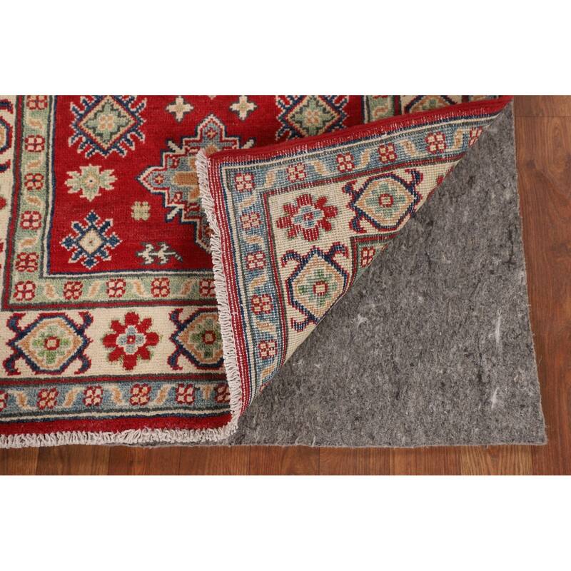 Red Kazak Foyer Rug Hand-Knotted Oriental Accent Wool Carpet - 2'8" x 3'11"