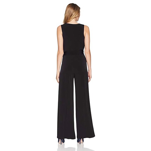 eliza j faux wrap jumpsuit