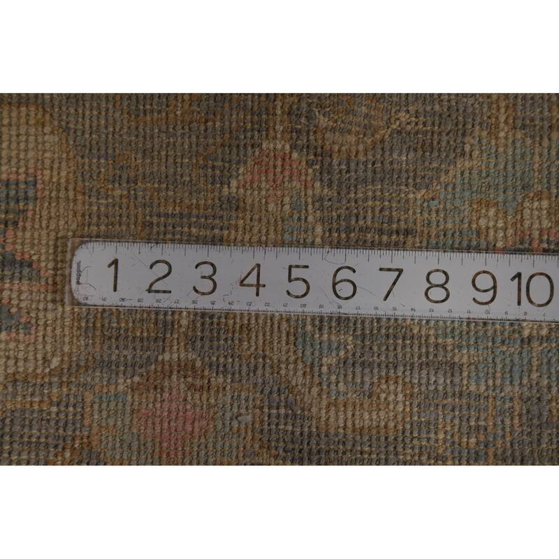 Hand Knotted Oriental 100% Wool Carpet Transitional Medallion Navy Blue & Blues Oushak Area Rug - 9' 9'' X 8' 3''
