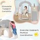 preview thumbnail 29 of 28, Toddler Slide and Swing Set 8 in 1 with Basketball Hoop