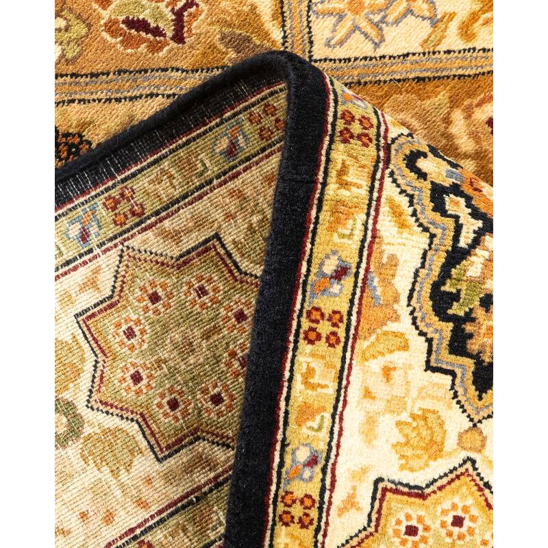 Overton Hand Knotted Wool Vintage Inspired Traditional Mogul Brown Area Rug - 3 x 5