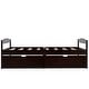 preview thumbnail 17 of 53, Espresso Twin Platform Bed with Storage Drawers, Durable Wooden Frame