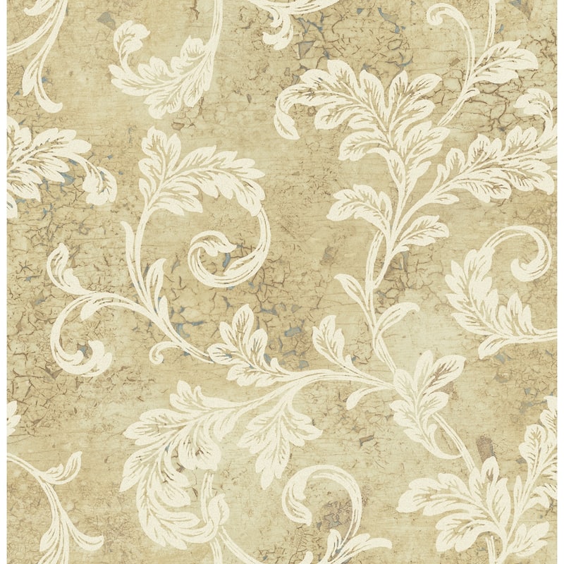 Seabrook Designs Villa Scroll Unpasted Wallpaper
