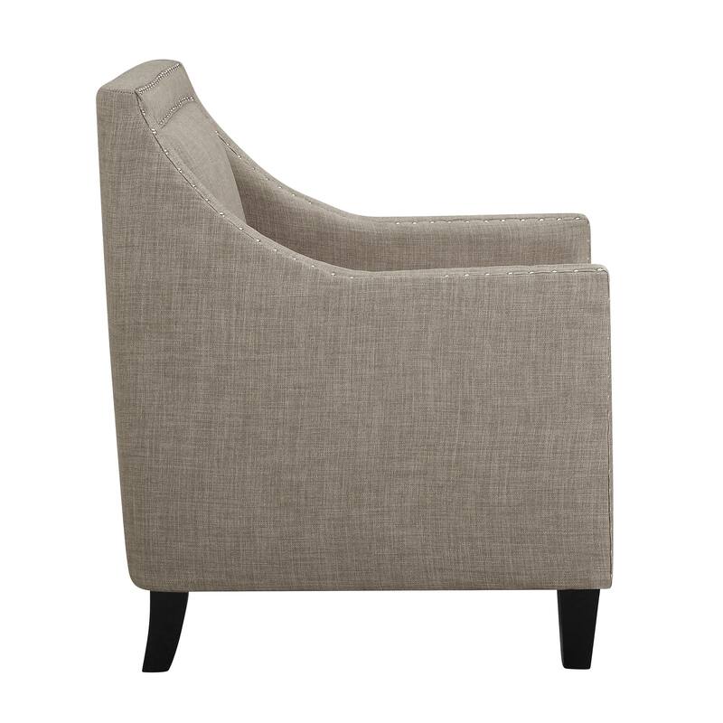 Erica Accent Armchair with Chrome Nailhead Trim