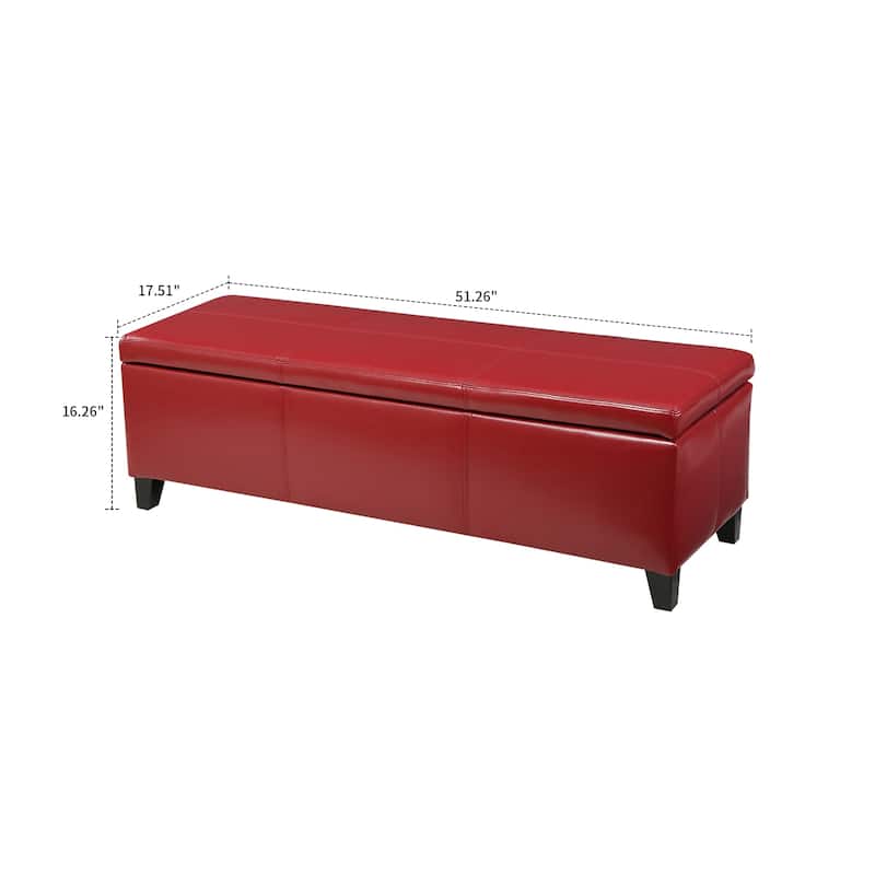 Contemporary Minimalist Design Upholstered Storage Bench