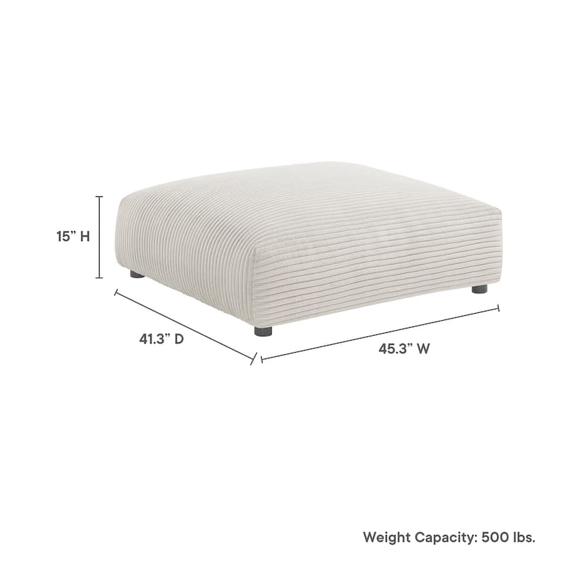 Solace Modular Corduroy Upholstered Ottoman