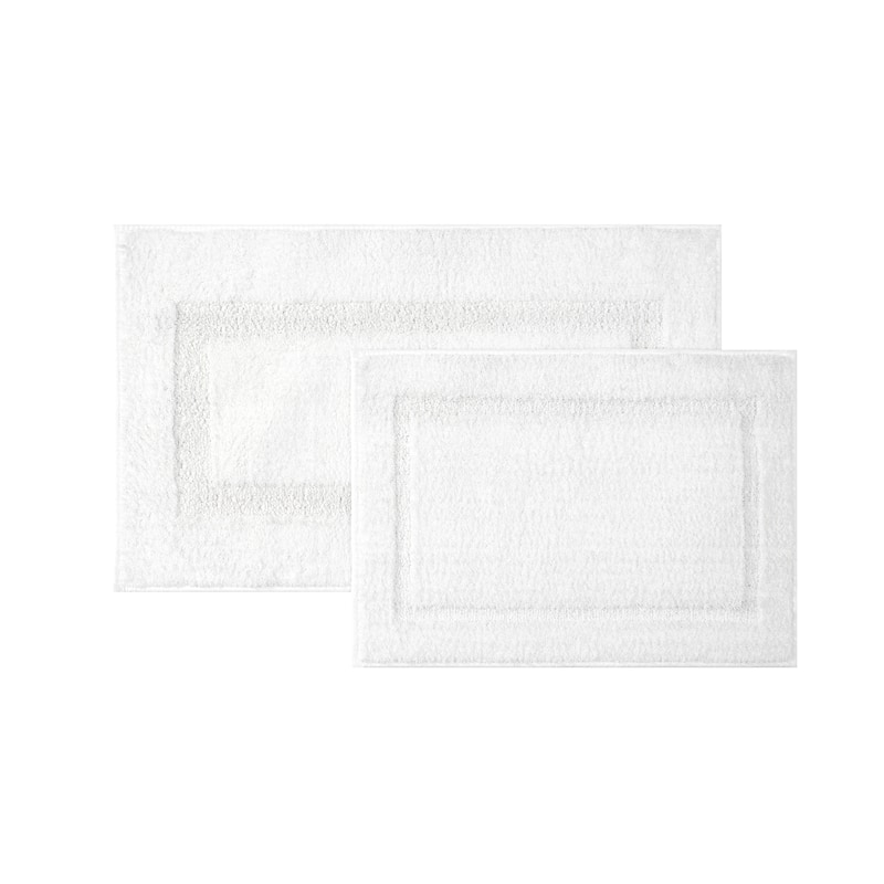 Brooklyn Loom Super Soft Bath Rug - White - (1) 17x24, (1) 20x34