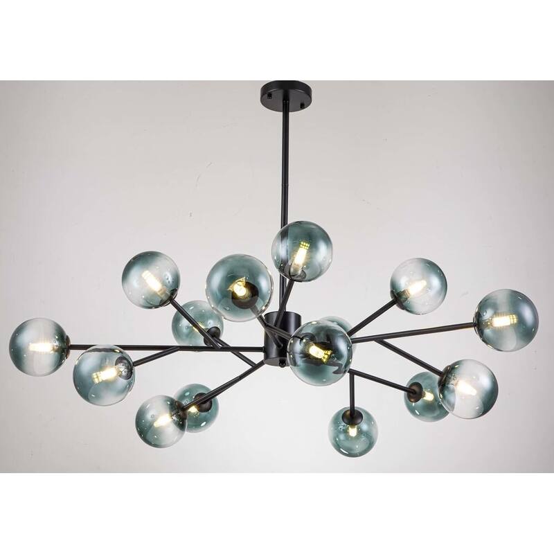 Modern Large Bubble Sputnik Chandelier in Black or Gold for Dining Room