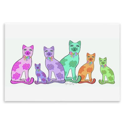 Stupell Funky Whimsical Cats Wall Plaque Art Design By Katie Conley