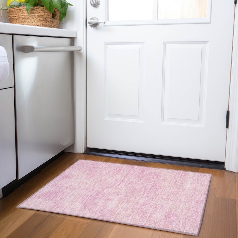 Premium Washable Super Soft Solid Ombre Mayfield Rug - Pink - 1'8" x 2'6"