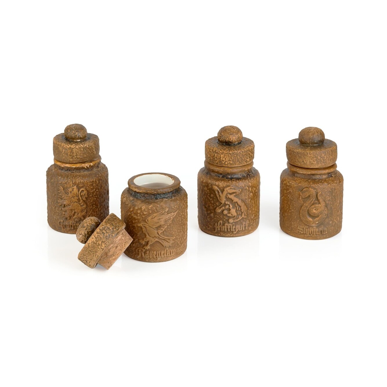Shop Harry Potter Hogwarts Houses 1 45 Oz Ceramic Storage Jars Set Of 4 Multi Overstock 31412945